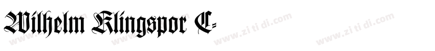 Wilhelm Klingspor C字体转换